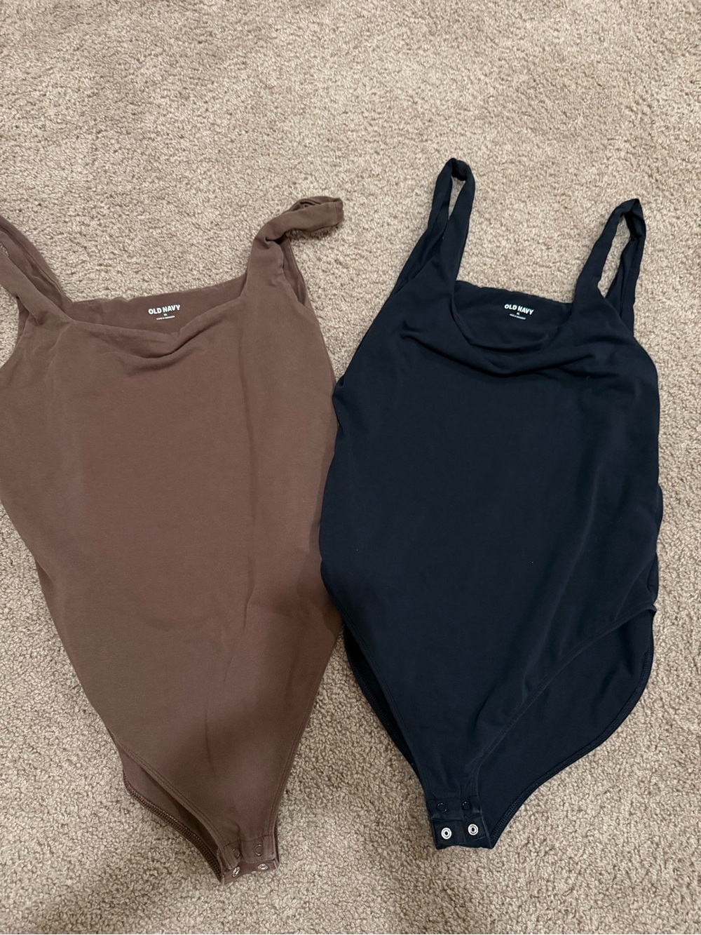 Old Navy Brown and Black One-Piece Bodysuits
